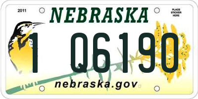 NE license plate 1Q6190