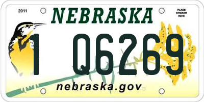 NE license plate 1Q6269