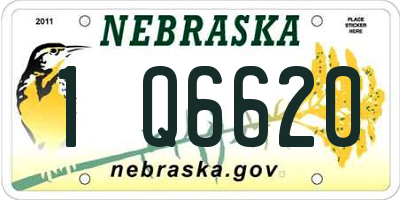 NE license plate 1Q6620