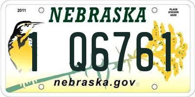 NE license plate 1Q6761