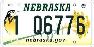 NE license plate 1Q6776