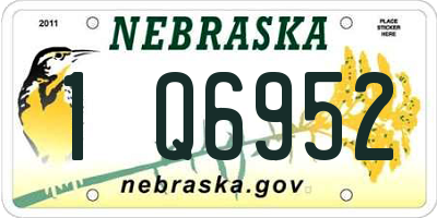 NE license plate 1Q6952