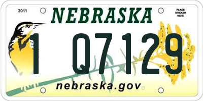NE license plate 1Q7129