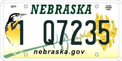 NE license plate 1Q7235