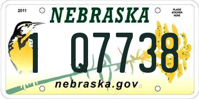 NE license plate 1Q7738