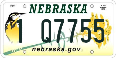 NE license plate 1Q7755