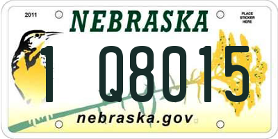 NE license plate 1Q8015