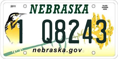 NE license plate 1Q8243