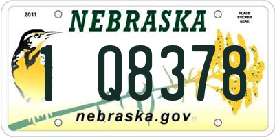 NE license plate 1Q8378