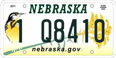 NE license plate 1Q8410