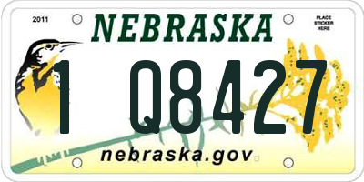 NE license plate 1Q8427