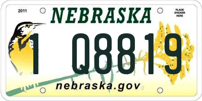 NE license plate 1Q8819