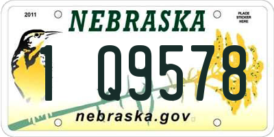 NE license plate 1Q9578