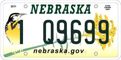 NE license plate 1Q9699