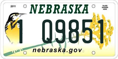 NE license plate 1Q9851