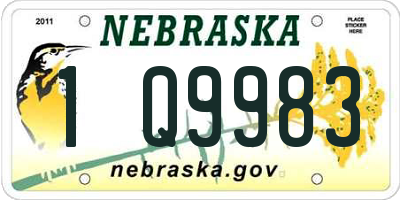 NE license plate 1Q9983