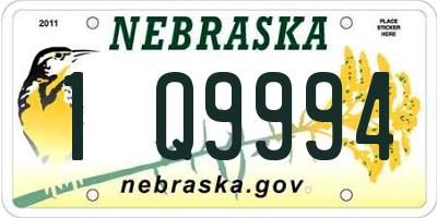 NE license plate 1Q9994