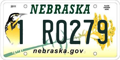 NE license plate 1R0279