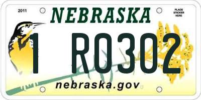 NE license plate 1R0302