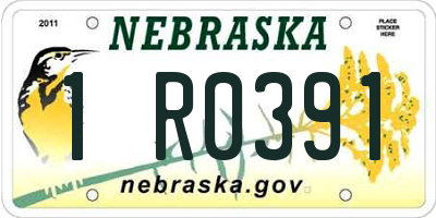 NE license plate 1R0391