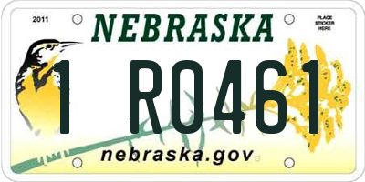 NE license plate 1R0461