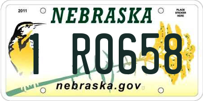 NE license plate 1R0658