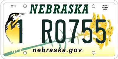 NE license plate 1R0755