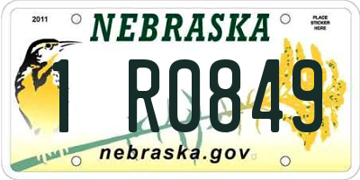 NE license plate 1R0849