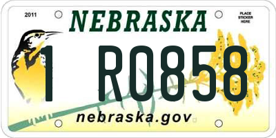 NE license plate 1R0858