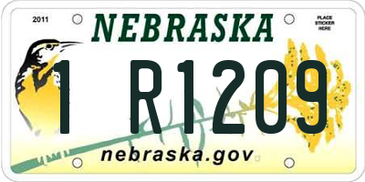NE license plate 1R1209