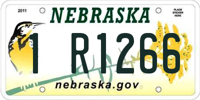 NE license plate 1R1266
