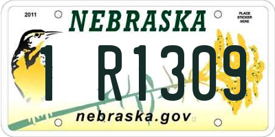 NE license plate 1R1309
