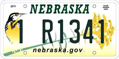 NE license plate 1R1341