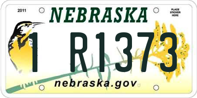 NE license plate 1R1373