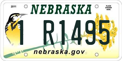 NE license plate 1R1495