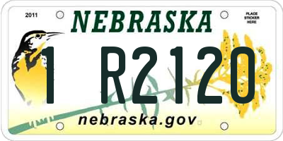 NE license plate 1R2120