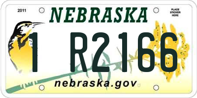 NE license plate 1R2166