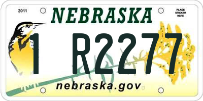 NE license plate 1R2277