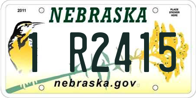 NE license plate 1R2415
