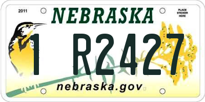 NE license plate 1R2427