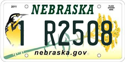 NE license plate 1R2508