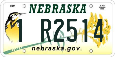 NE license plate 1R2514