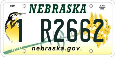 NE license plate 1R2662