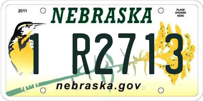 NE license plate 1R2713