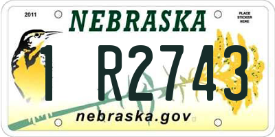 NE license plate 1R2743