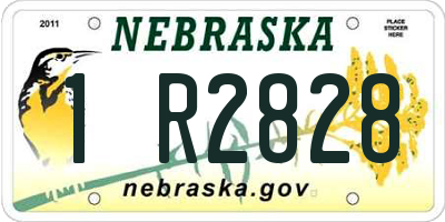 NE license plate 1R2828