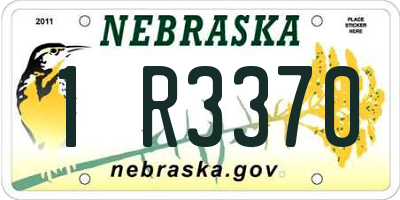 NE license plate 1R3370