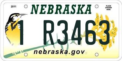 NE license plate 1R3463
