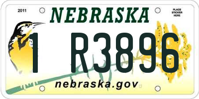 NE license plate 1R3896