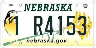 NE license plate 1R4153